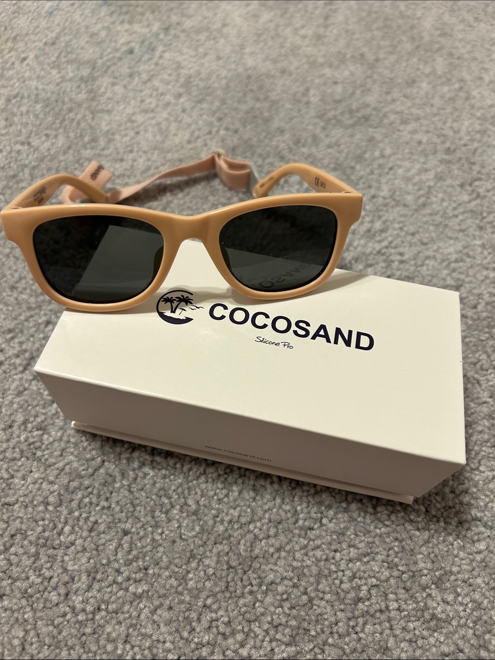 COCOSAND Peach Kids' Sunglasses with Strap